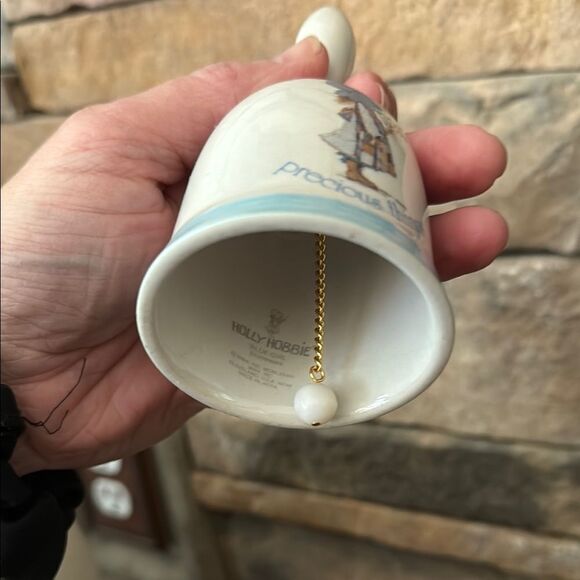 Vintage Holly Hobbie Decorative Ceramic Bell with Blue Accents - Picture 3 of 6